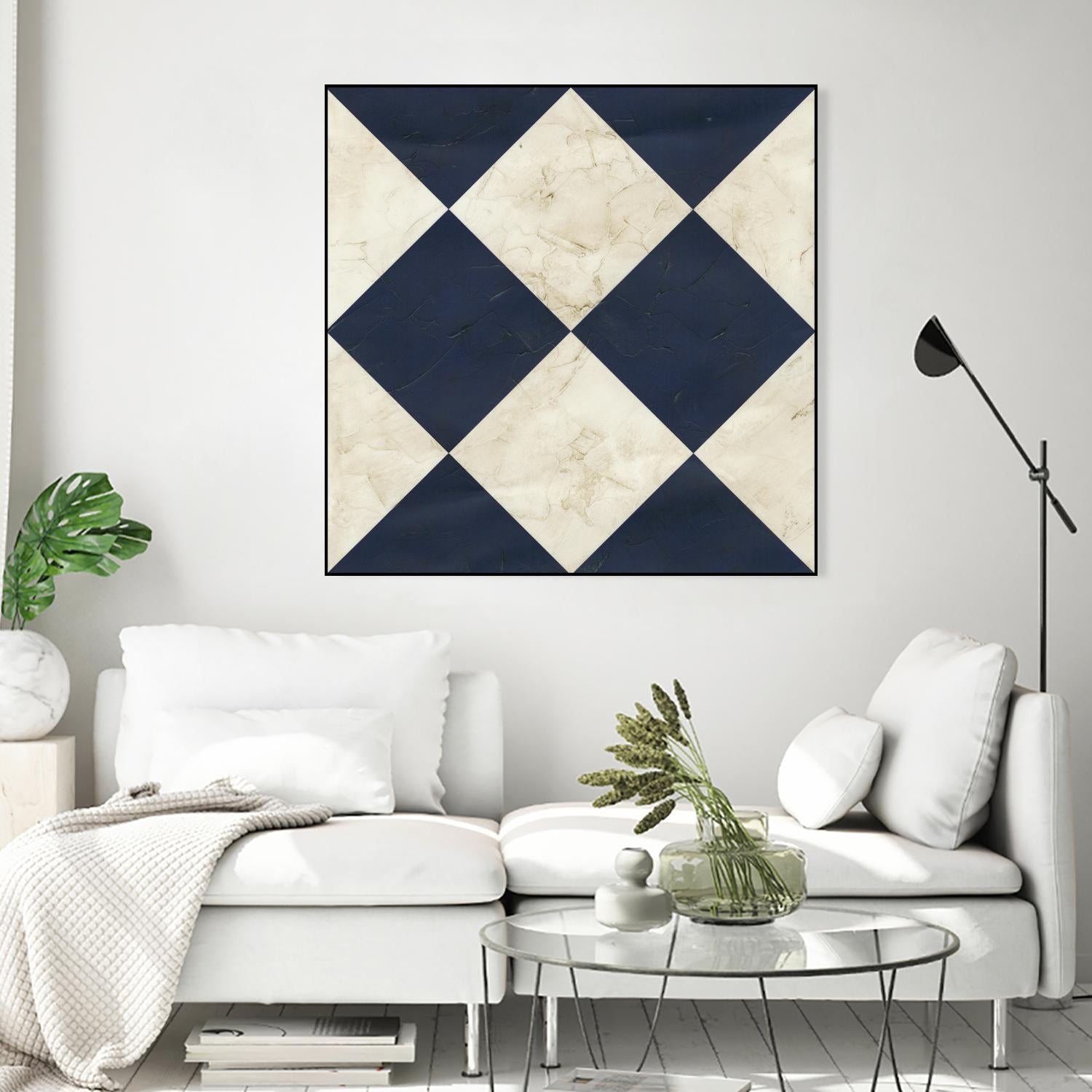 Seaside Signals I by June Erica Vess on GIANT ART - blue abstract