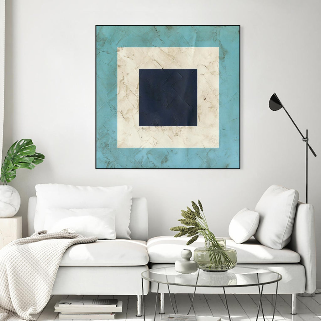 Seaside Signals II by June Erica Vess on GIANT ART - blue abstract