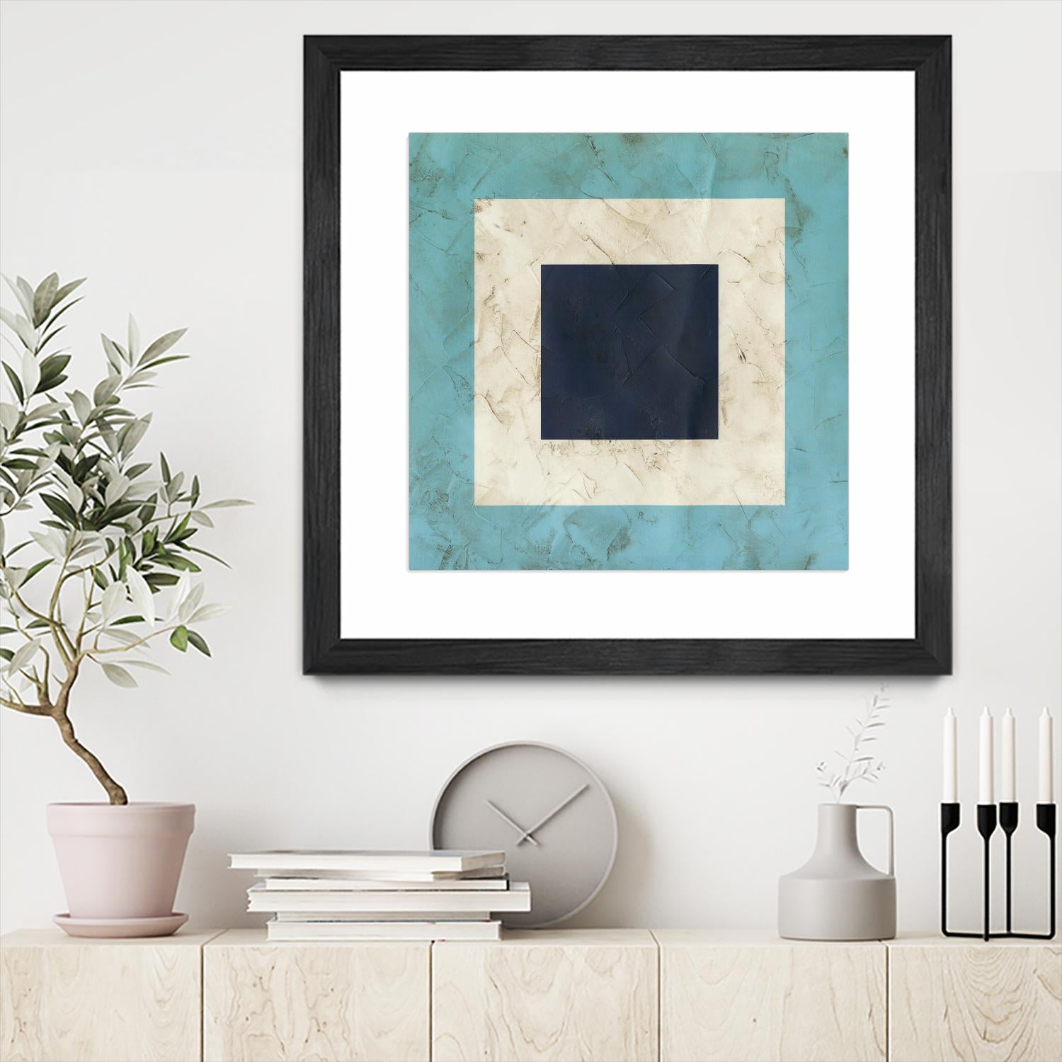 Seaside Signals II by June Erica Vess on GIANT ART - blue abstract