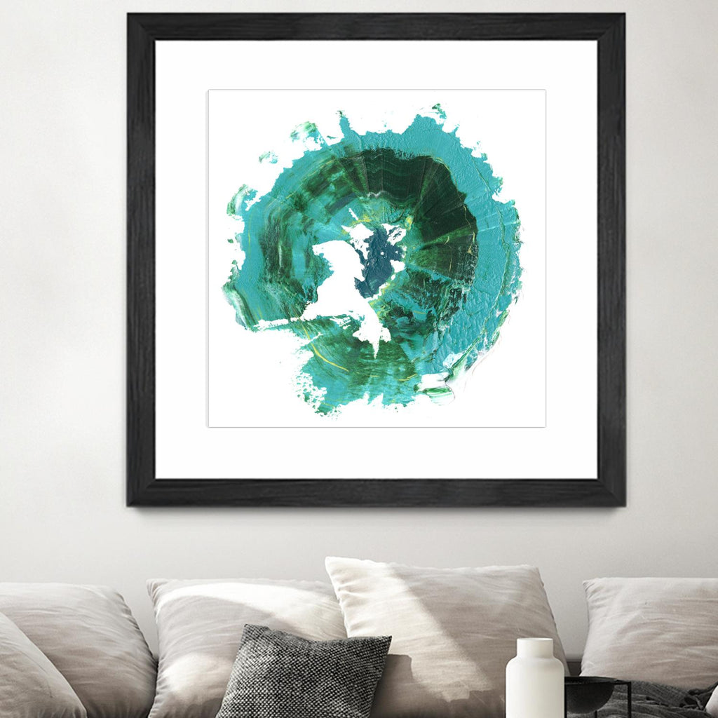 Geode Abstract I by Ethan Harper on GIANT ART - green abstract