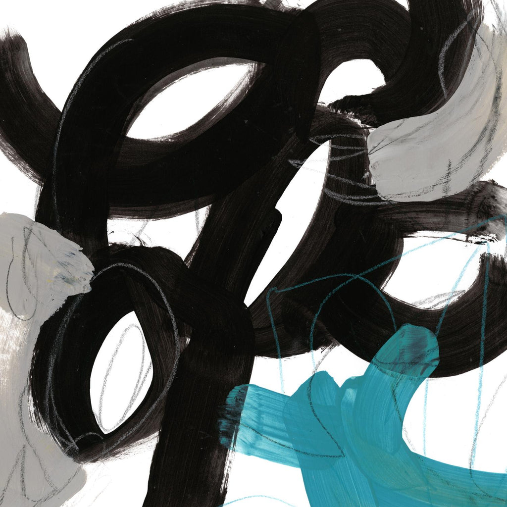 Chromatic Impulse IV de June Erica Vess sur GIANT ART - bleu abstrait