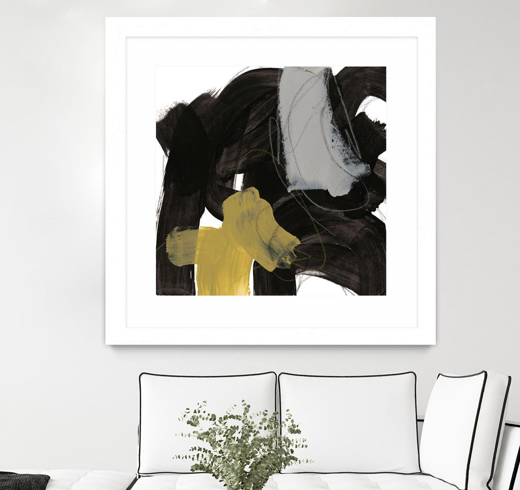 Chromatic Impulse IX de June Erica Vess sur GIANT ART - abstrait jaune