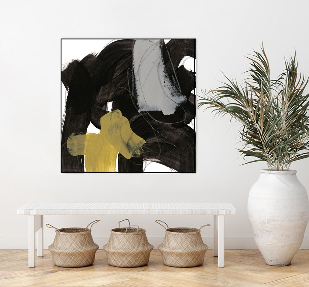 Chromatic Impulse IX de June Erica Vess sur GIANT ART - abstrait jaune