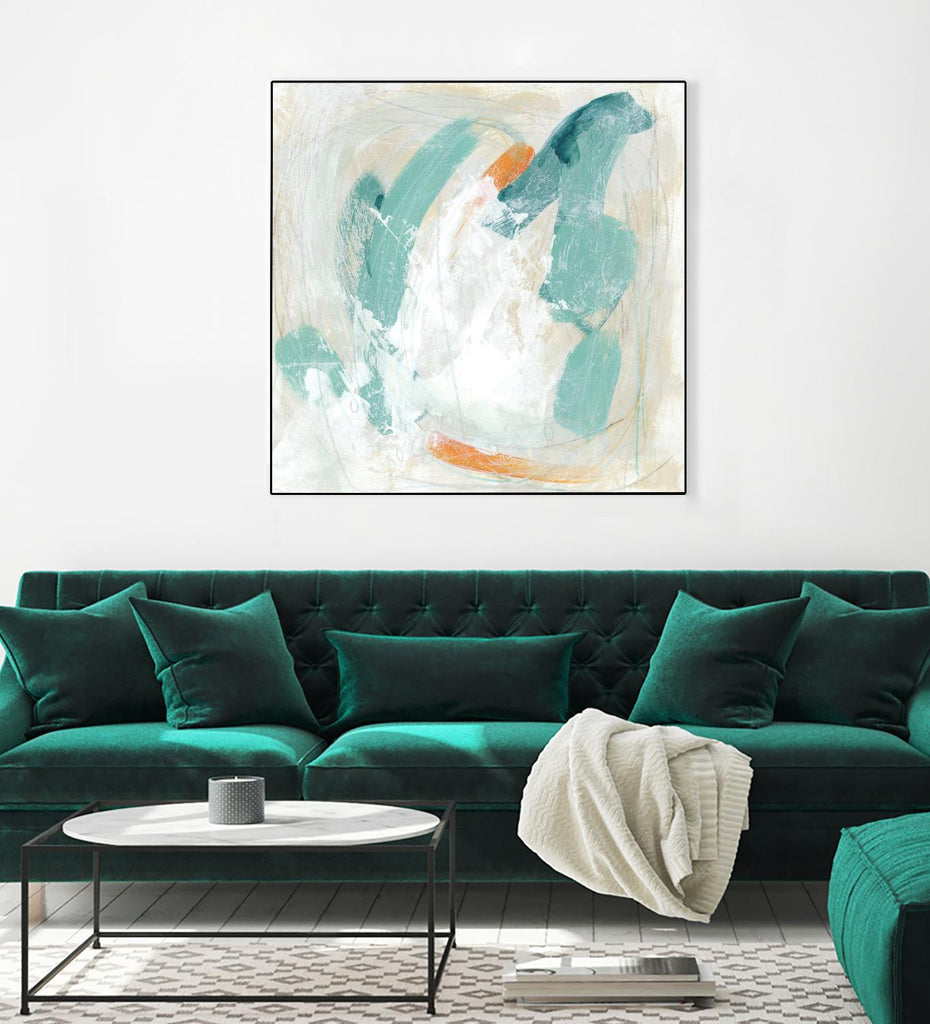 Tidal Current IV by June Erica Vess on GIANT ART - green abstract