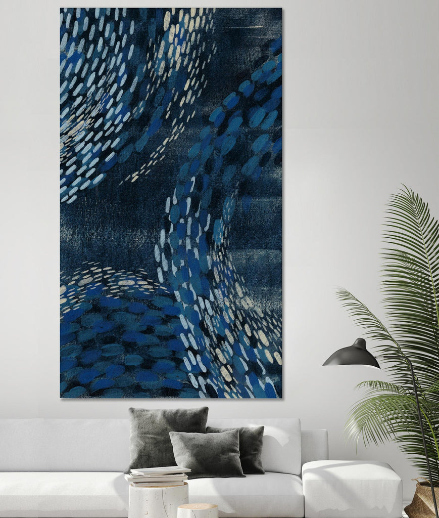 Moon Tide I by Grace Popp on GIANT ART - blue abstract