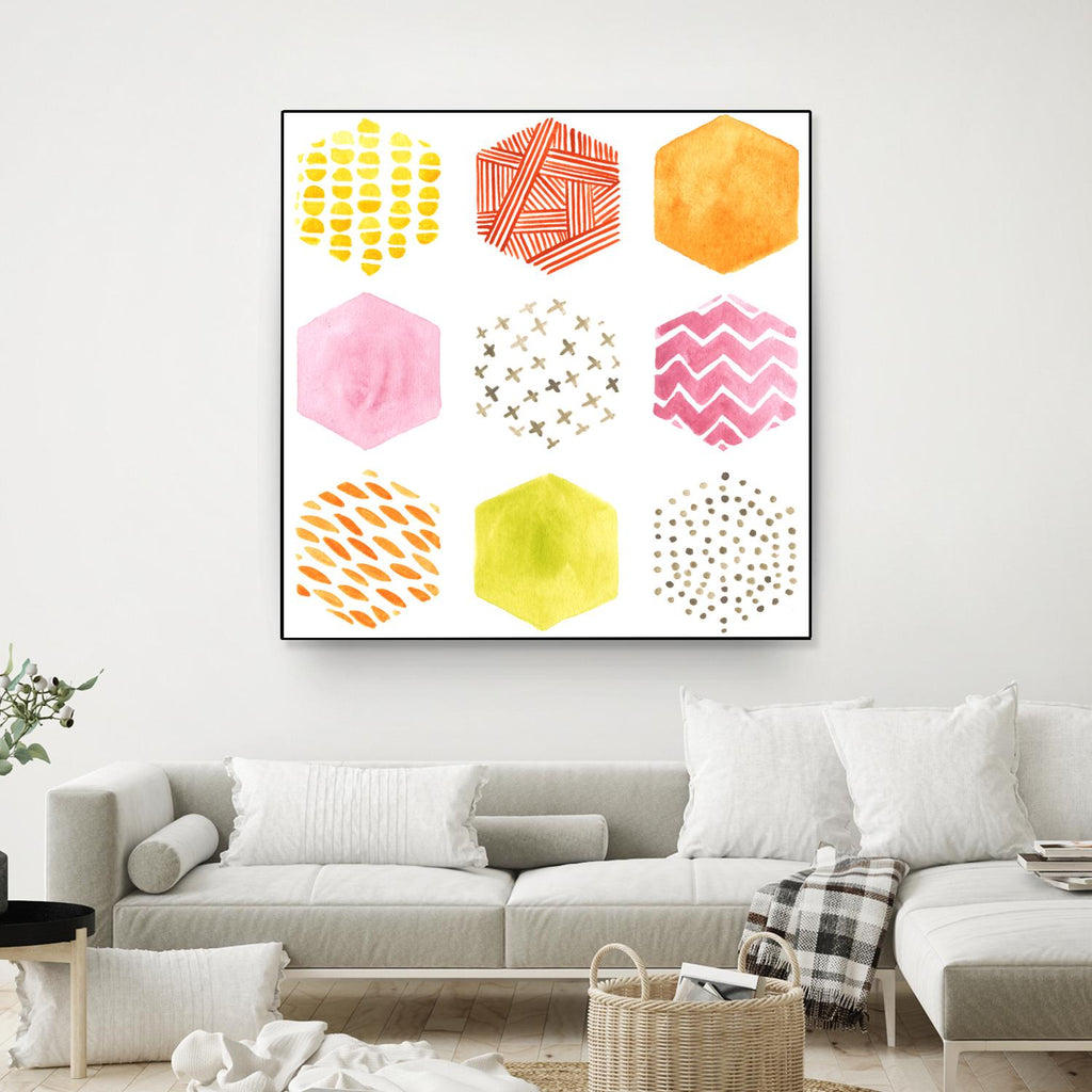 Honeycomb Patterns II by June Erica Vess on GIANT ART - abstract