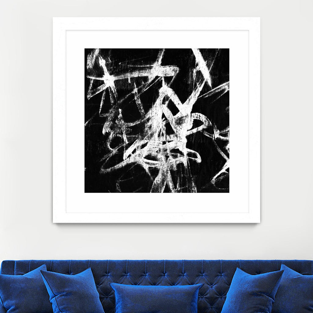 Monotype Scribble III by Jennifer Goldberger on GIANT ART - black abstract