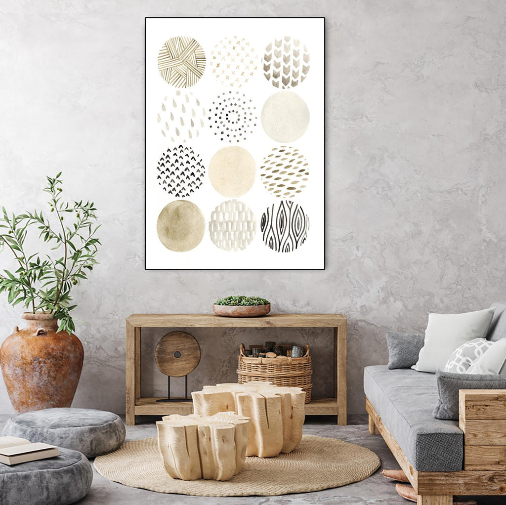 Neutral Pattern Play I by June Erica Vess on GIANT ART - brown abstract
