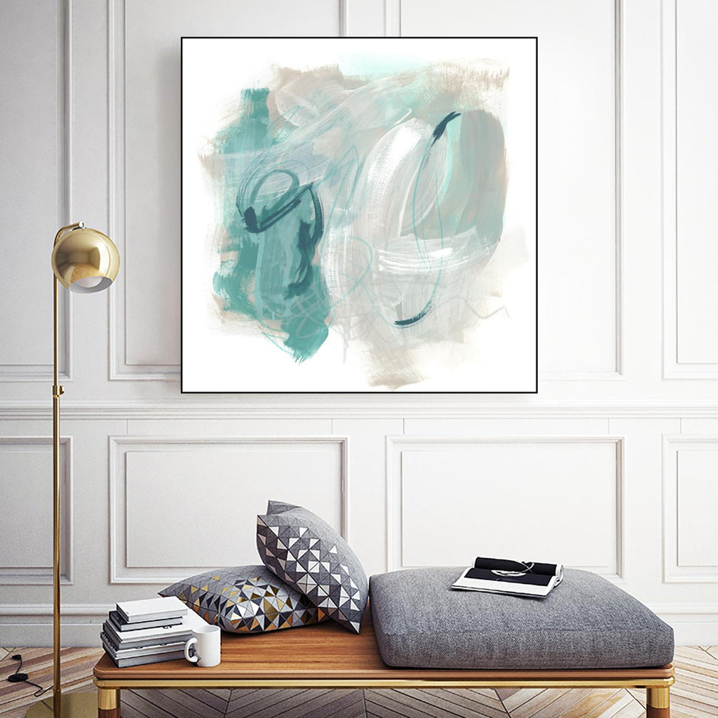 Coastal Fog IV by June Erica Vess on GIANT ART - green abstract