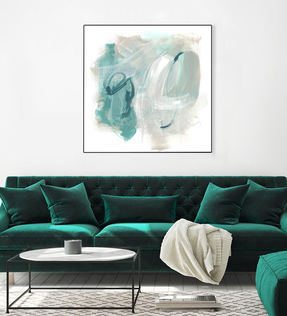 Coastal Fog IV by June Erica Vess on GIANT ART - green abstract