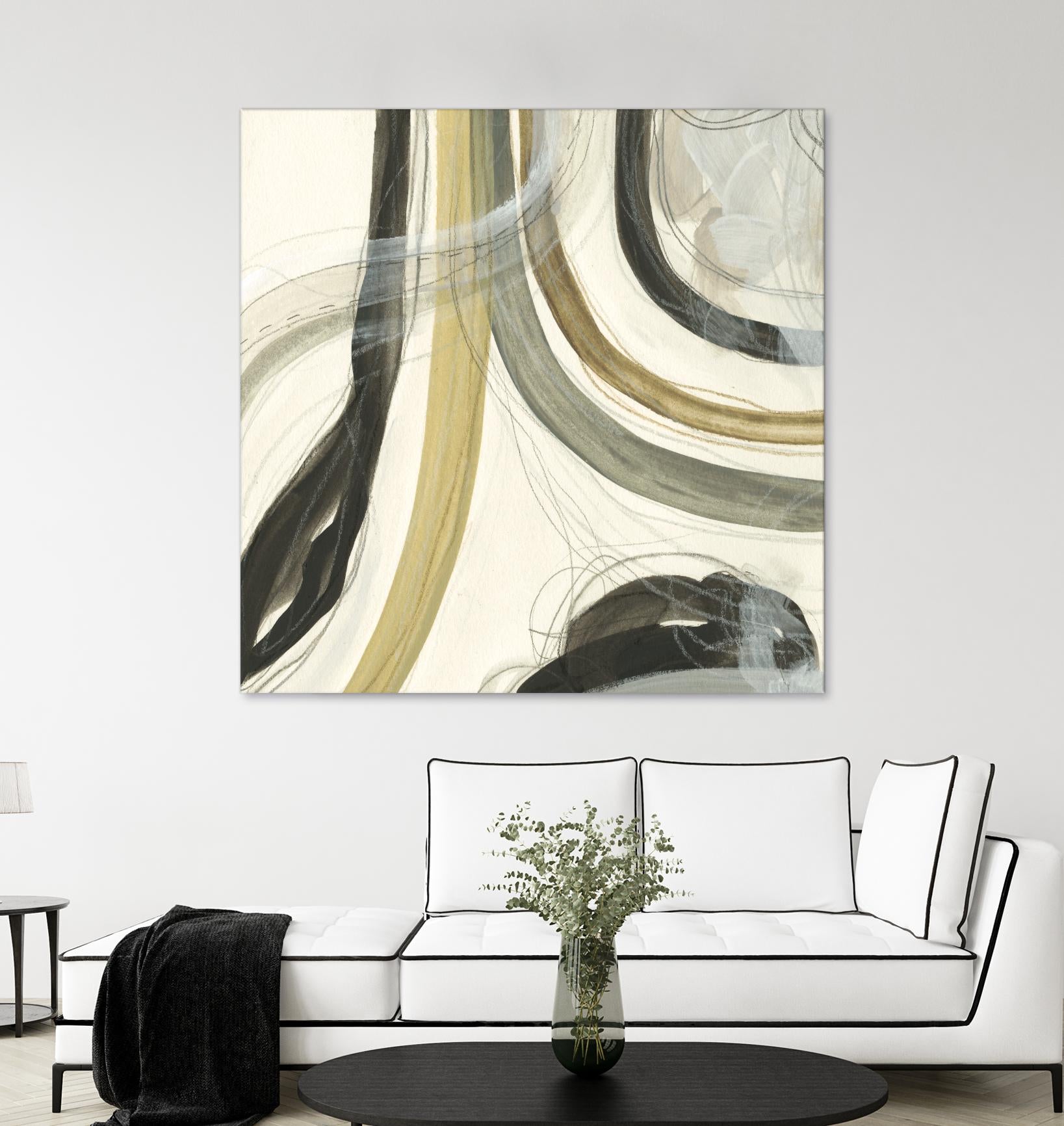 Neutral Lines II by June Erica Vess on GIANT ART - brown abstract