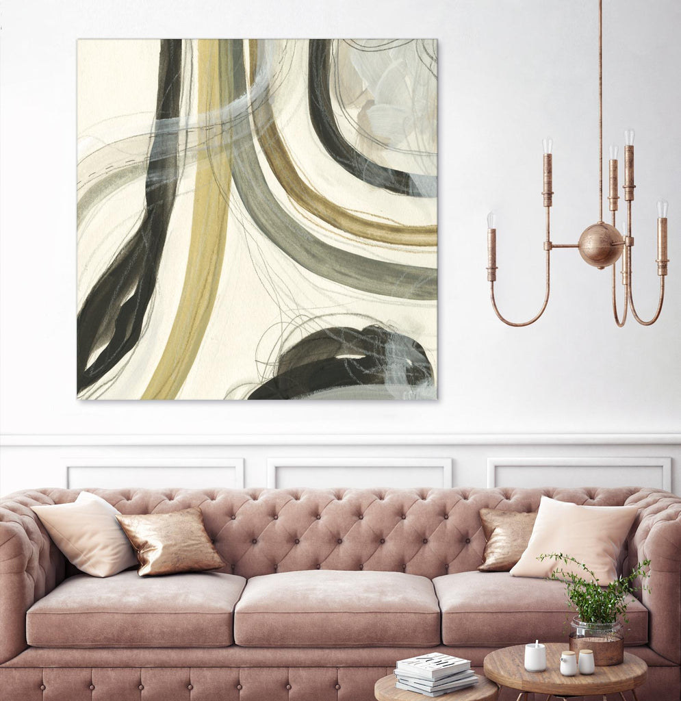 Neutral Lines II by June Erica Vess on GIANT ART - brown abstract