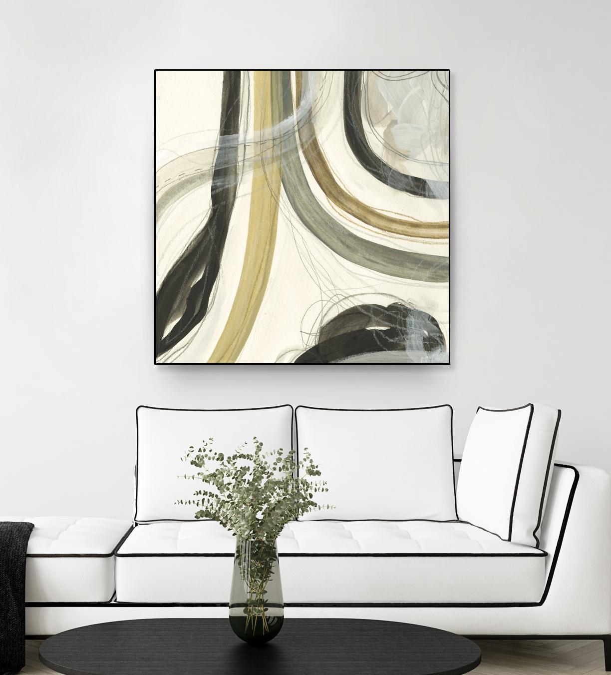 Neutral Lines II by June Erica Vess on GIANT ART - brown abstract