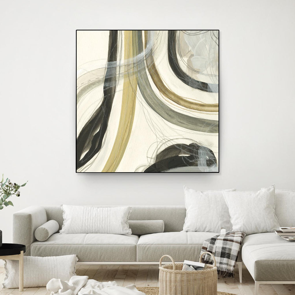 Neutral Lines II by June Erica Vess on GIANT ART - brown abstract