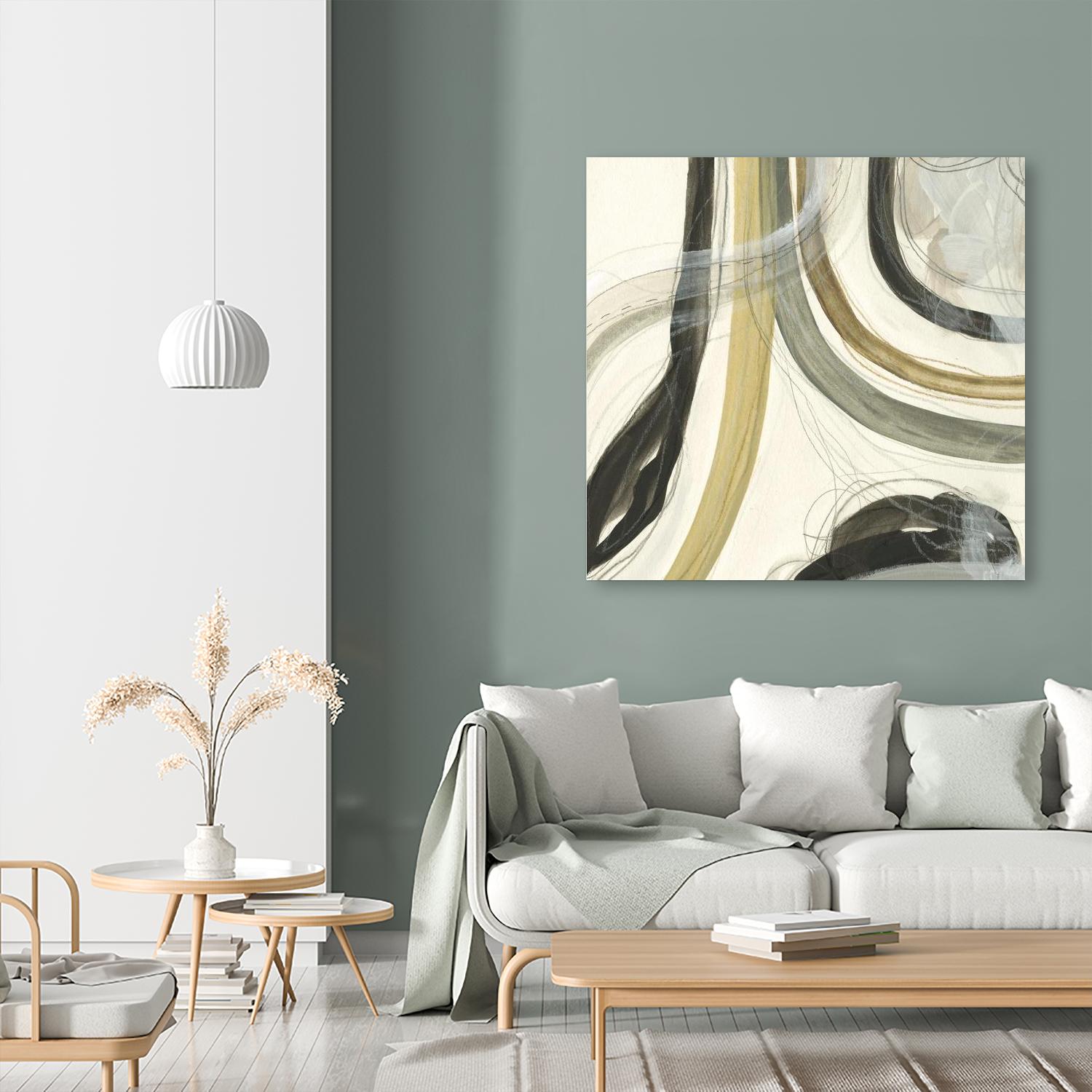 Neutral Lines II by June Erica Vess on GIANT ART - brown abstract