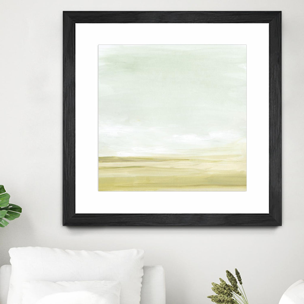 Horizon immatériel II par June Erica Vess sur GIANT ART - scène de mer verte