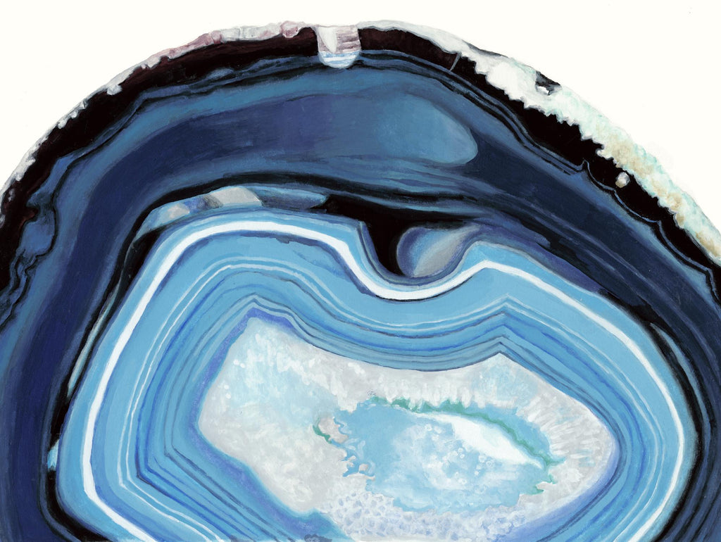 Études sur l'agate I par Naomi McCavitt sur GIANT ART - abstrait bleu