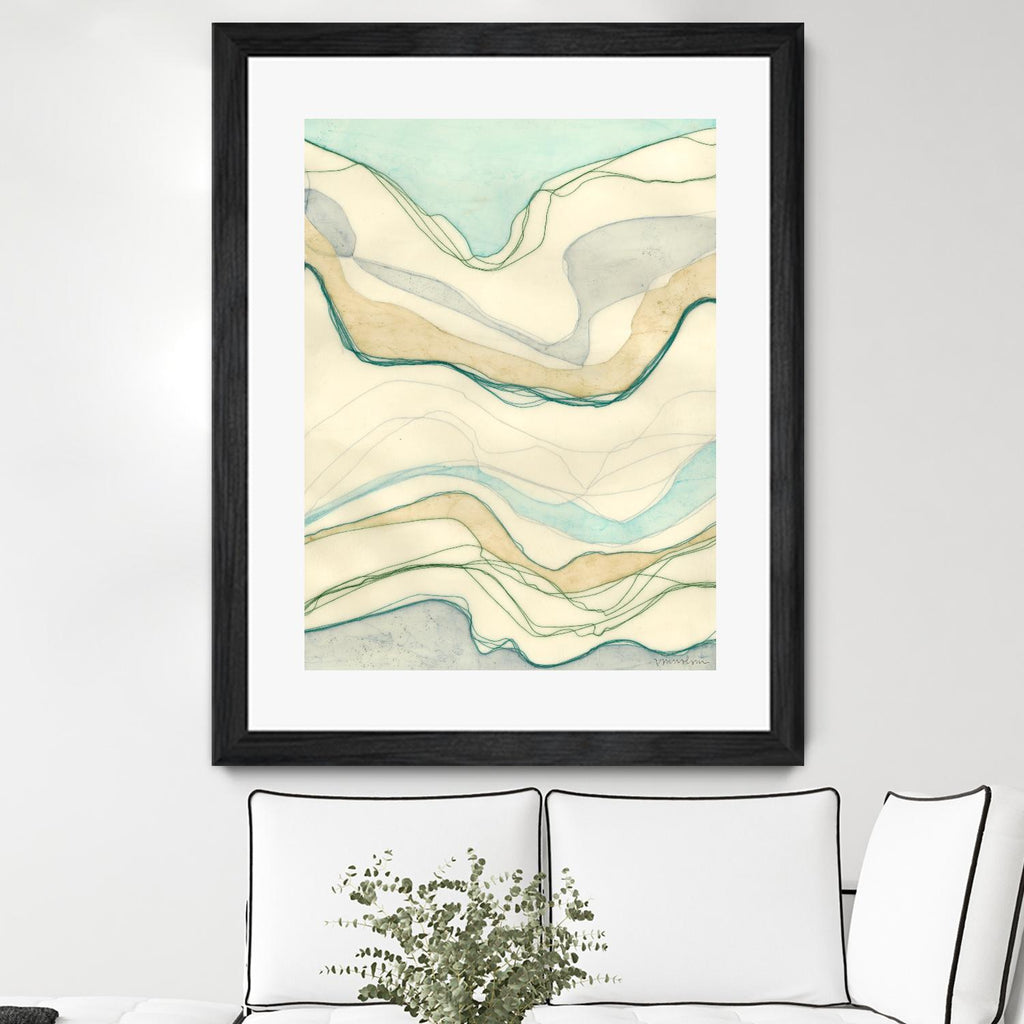Ocean Cascade I by Vanna Lam on GIANT ART - green abstract