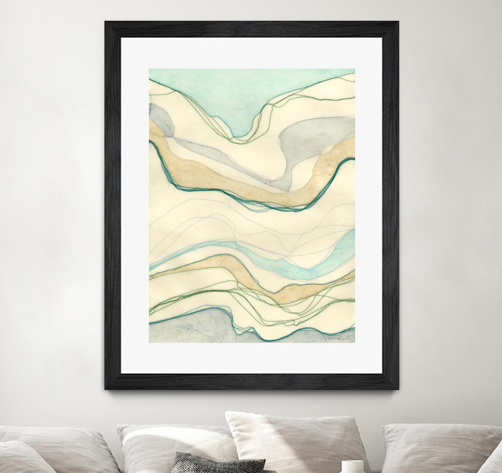 Ocean Cascade I by Vanna Lam on GIANT ART - green abstract