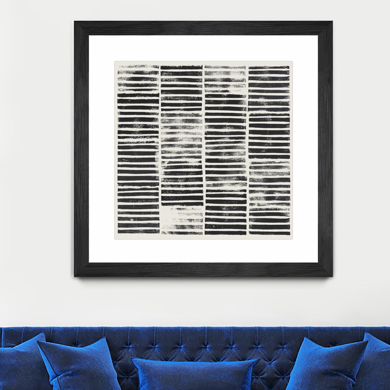 Stripe Block Prints I by Grace Popp on GIANT ART - black abstract