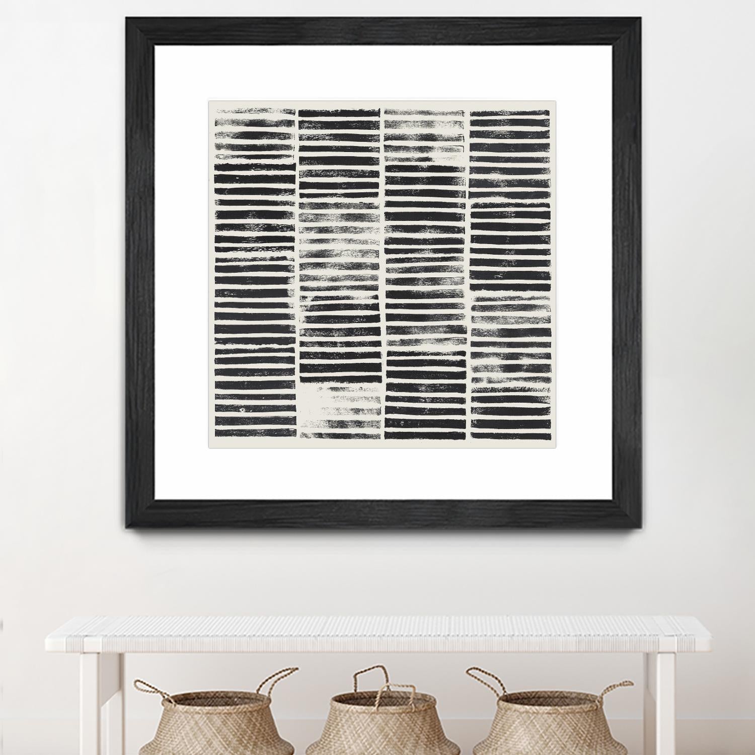Stripe Block Prints I by Grace Popp on GIANT ART - black abstract