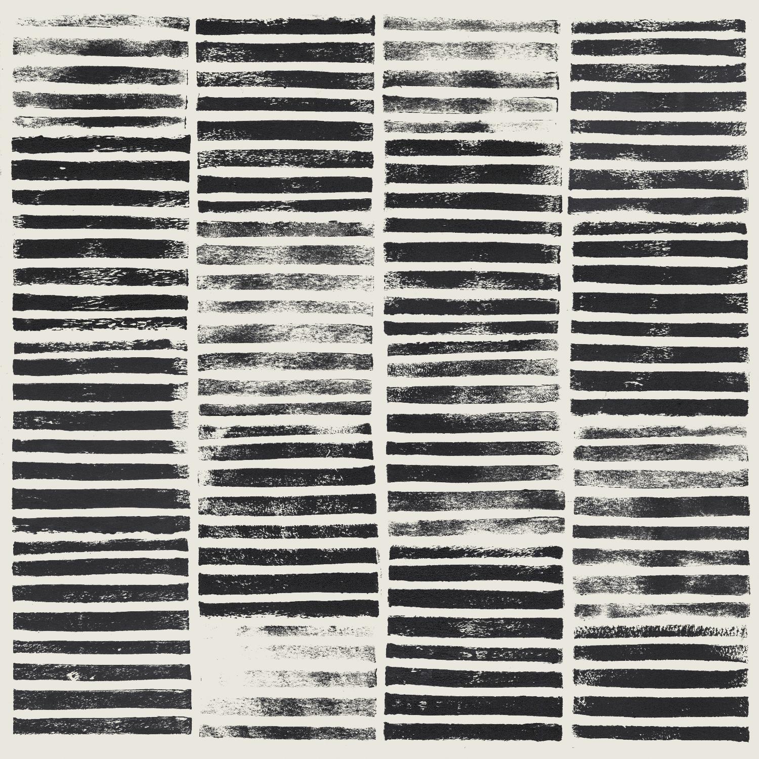 Stripe Block Prints I de Grace Popp sur GIANT ART - abstrait noir