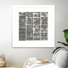 Stripe Block Prints II by Grace Popp on GIANT ART - black abstract