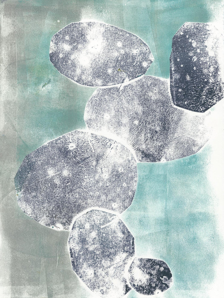Descending Orbs I by Jennifer Goldberger on GIANT ART - blue abstract