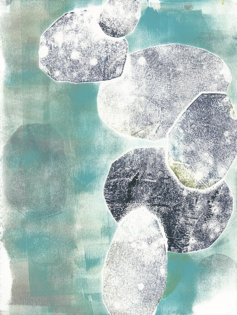 Descending Orbs II by Jennifer Goldberger on GIANT ART - blue abstract