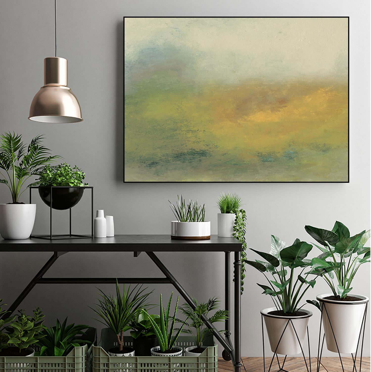 Hillside I by Sharon Gordon on GIANT ART - green sea scene