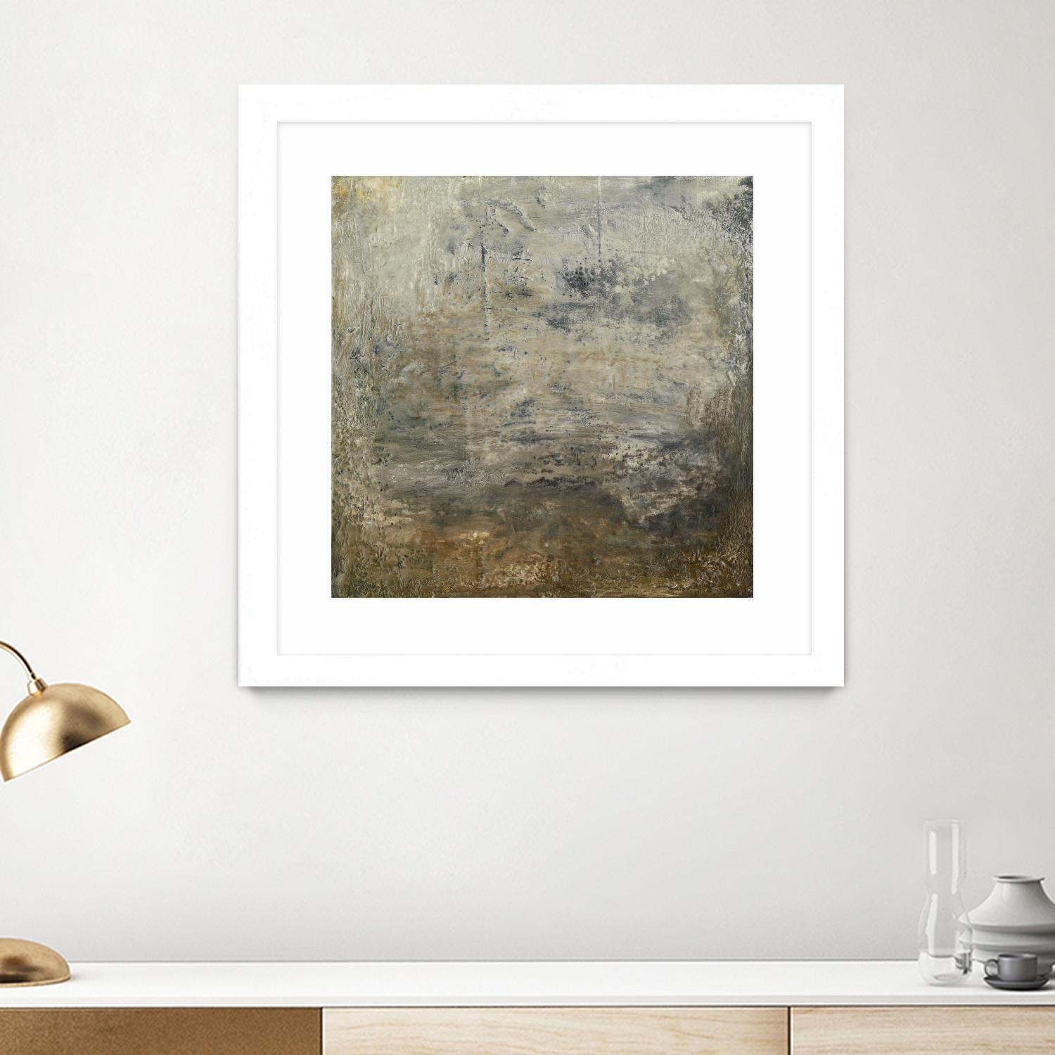 Quiet Marsh I by Sharon Gordon on GIANT ART - brown abstract