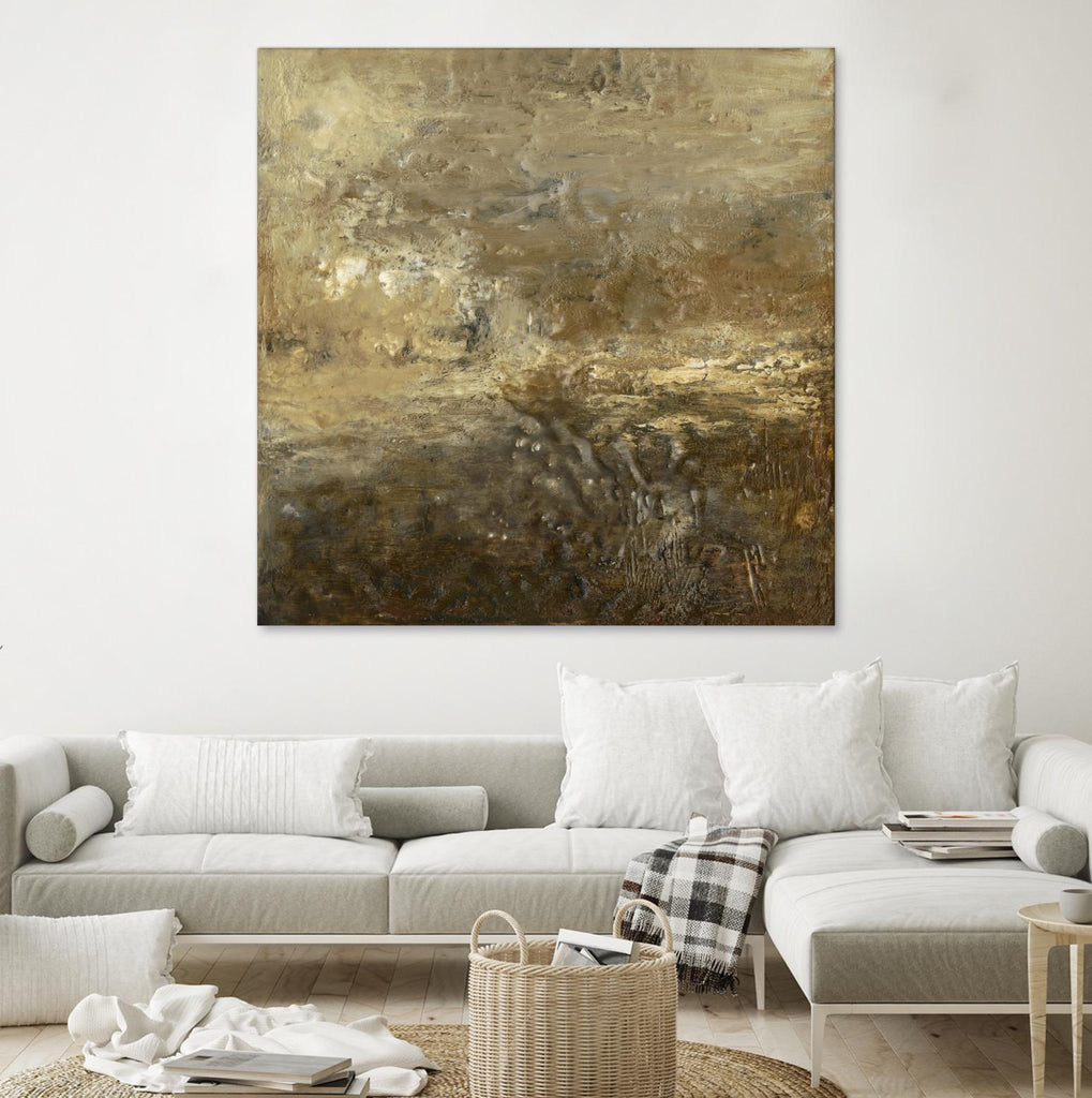 Quiet Marsh II by Sharon Gordon on GIANT ART - brown abstract