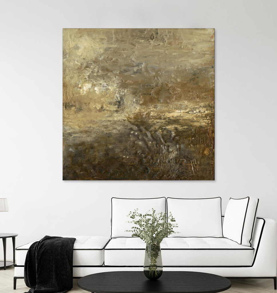 Marais tranquille II par Sharon Gordon sur GIANT ART - abstrait brun