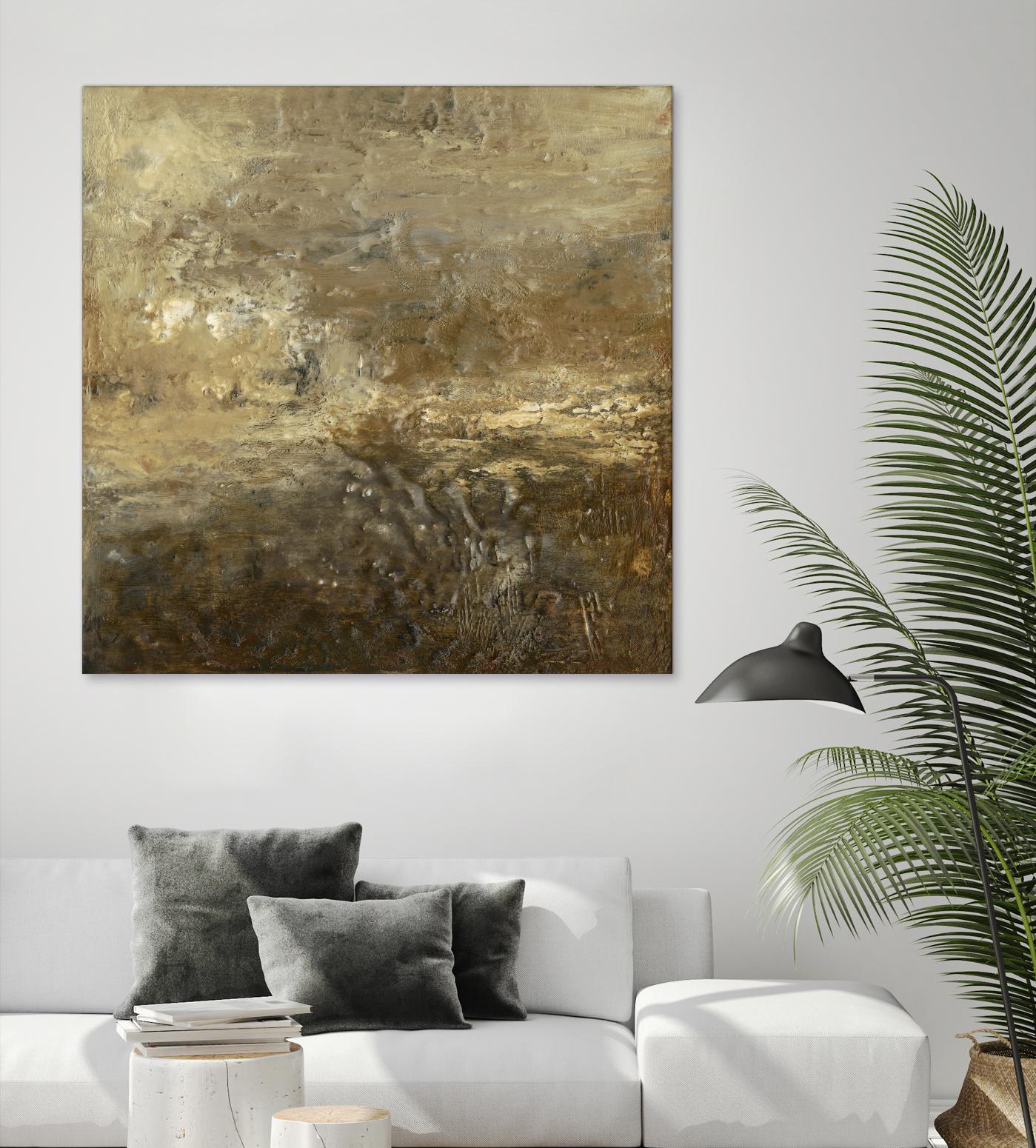 Quiet Marsh II by Sharon Gordon on GIANT ART - brown abstract