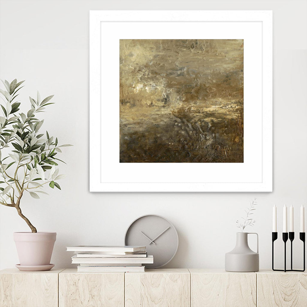 Quiet Marsh II by Sharon Gordon on GIANT ART - brown abstract