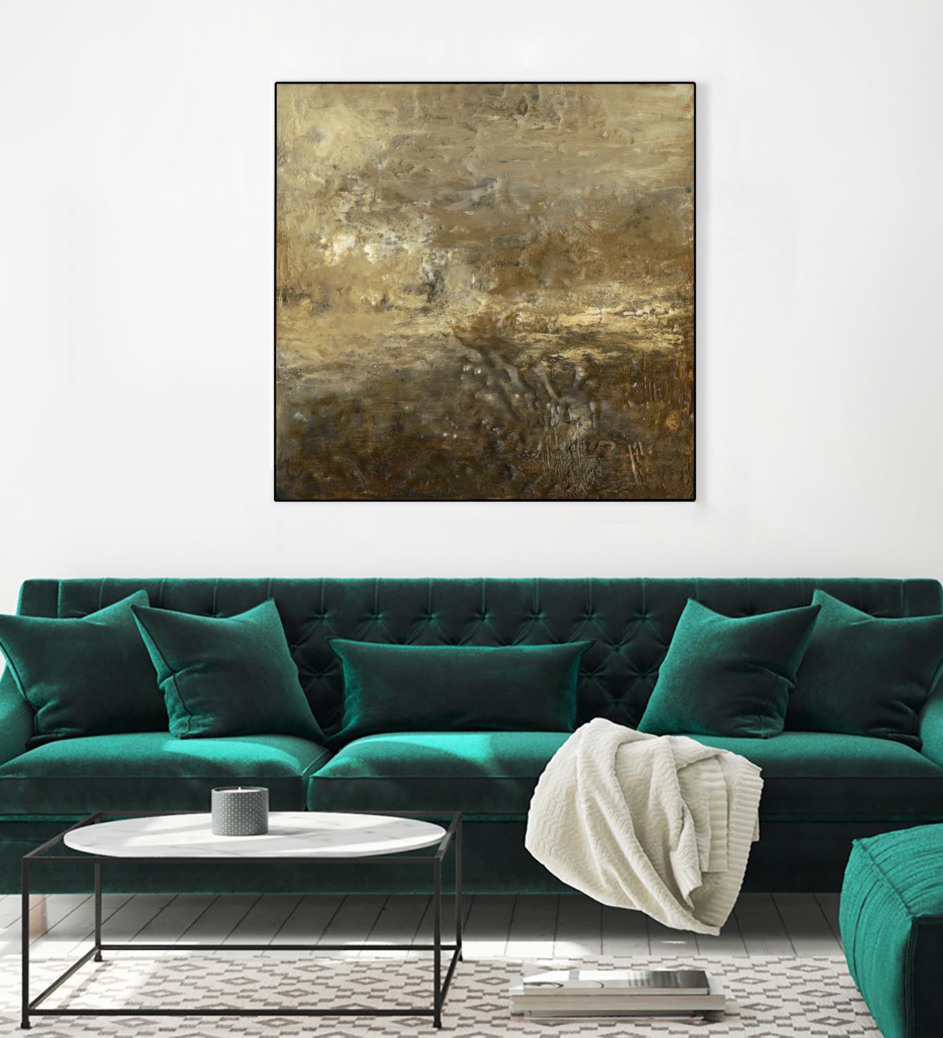 Quiet Marsh II by Sharon Gordon on GIANT ART - brown abstract