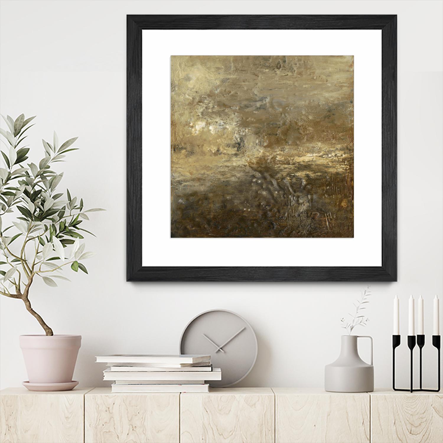 Quiet Marsh II by Sharon Gordon on GIANT ART - brown abstract