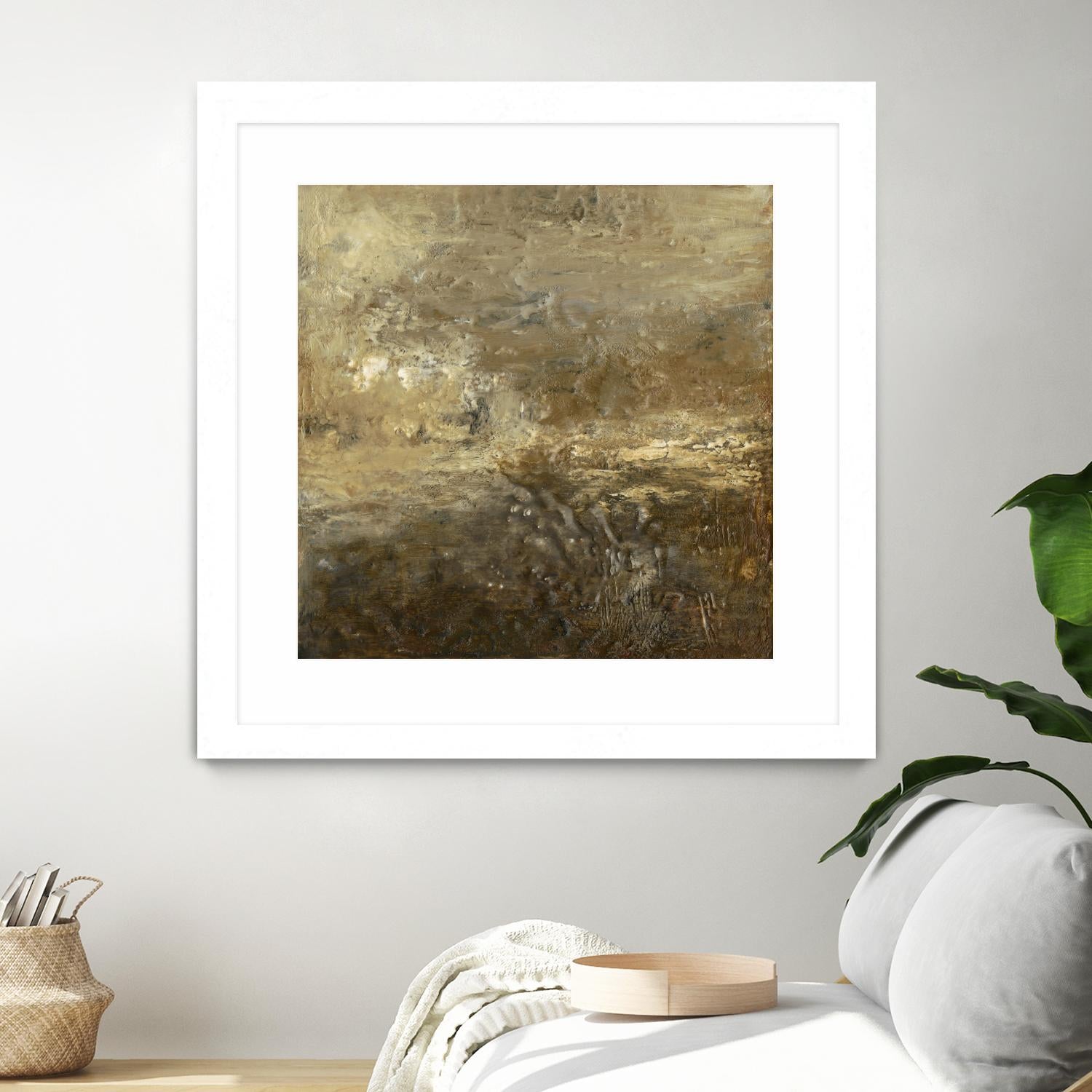 Quiet Marsh II by Sharon Gordon on GIANT ART - brown abstract