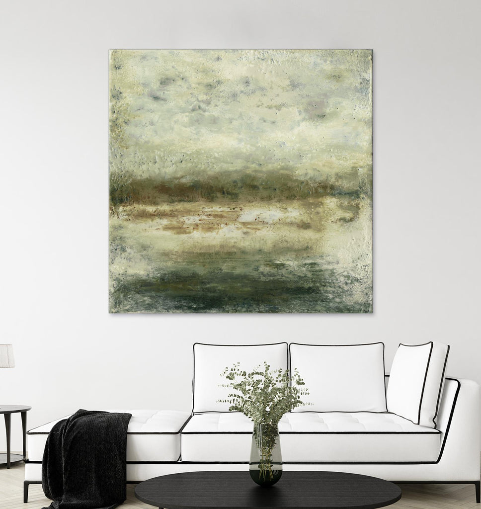 Quiet Marsh IV by Sharon Gordon on GIANT ART - green abstract
