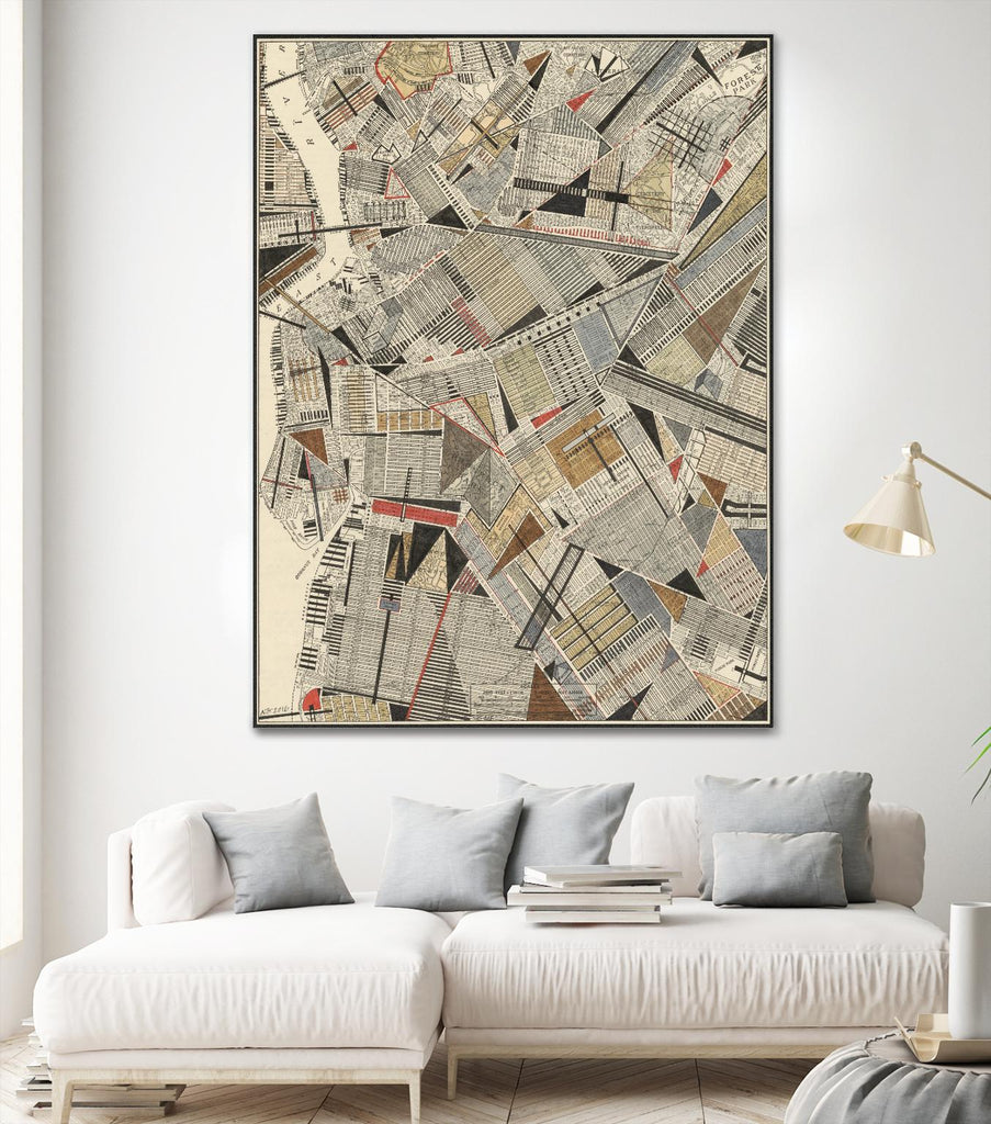 Modern Map of Brooklyn by Nikki Galapon on GIANT ART - maps & flags