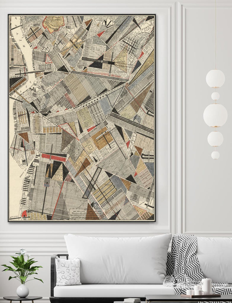 Modern Map of Brooklyn by Nikki Galapon on GIANT ART - maps & flags