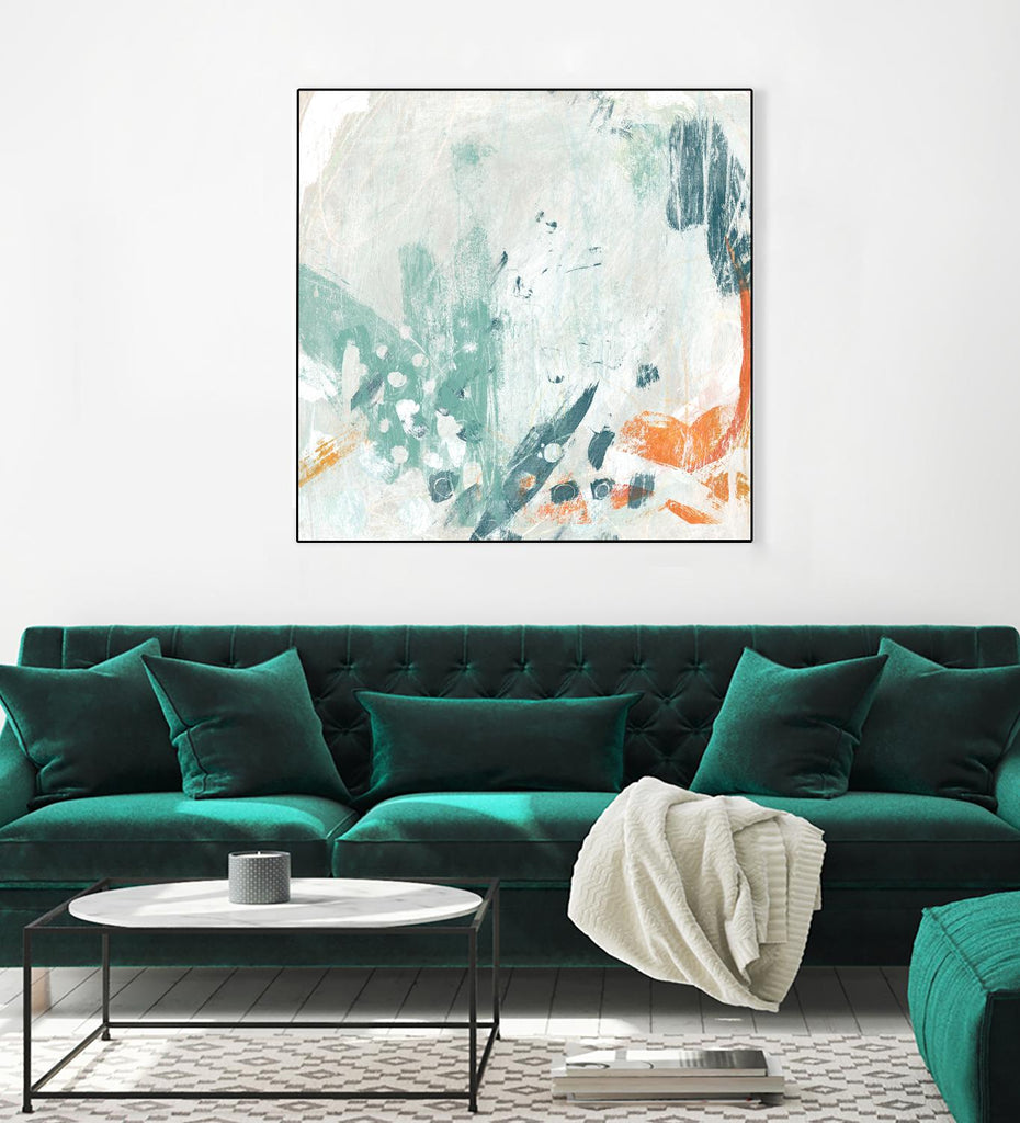 Current Synergy II by June Erica Vess on GIANT ART - green abstract