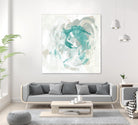 Teal Fog I by June Erica Vess on GIANT ART - green abstract