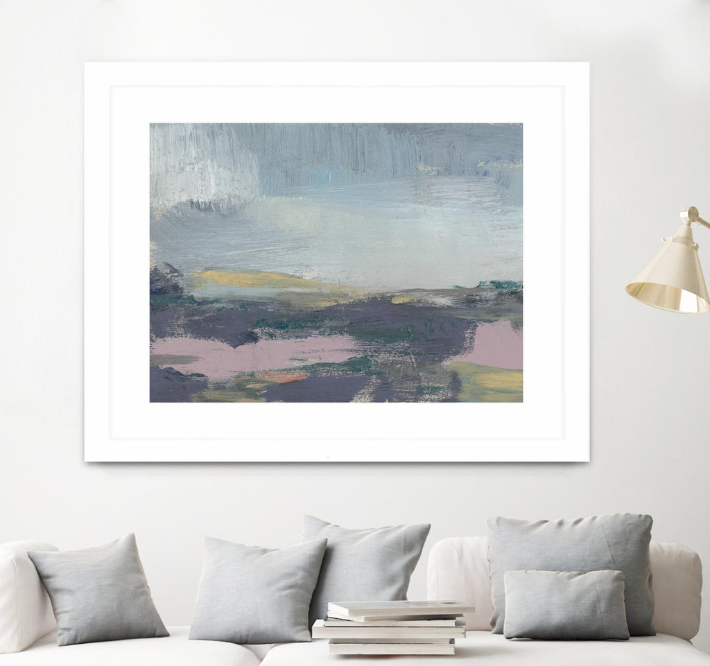 Pretty Horizon I by Jennifer Goldberger on GIANT ART - pink sea scene
