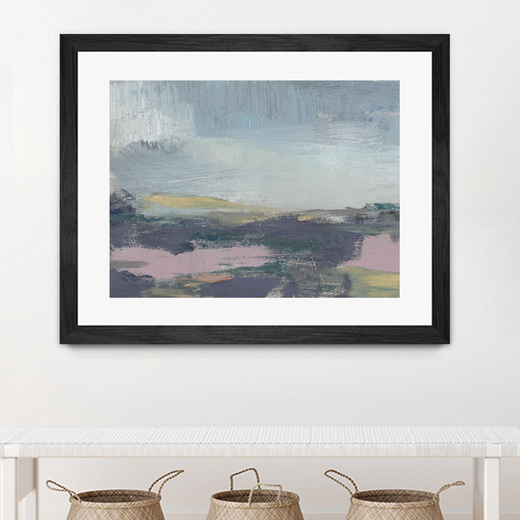 Pretty Horizon I de Jennifer Goldberger sur GIANT ART - scène de mer rose