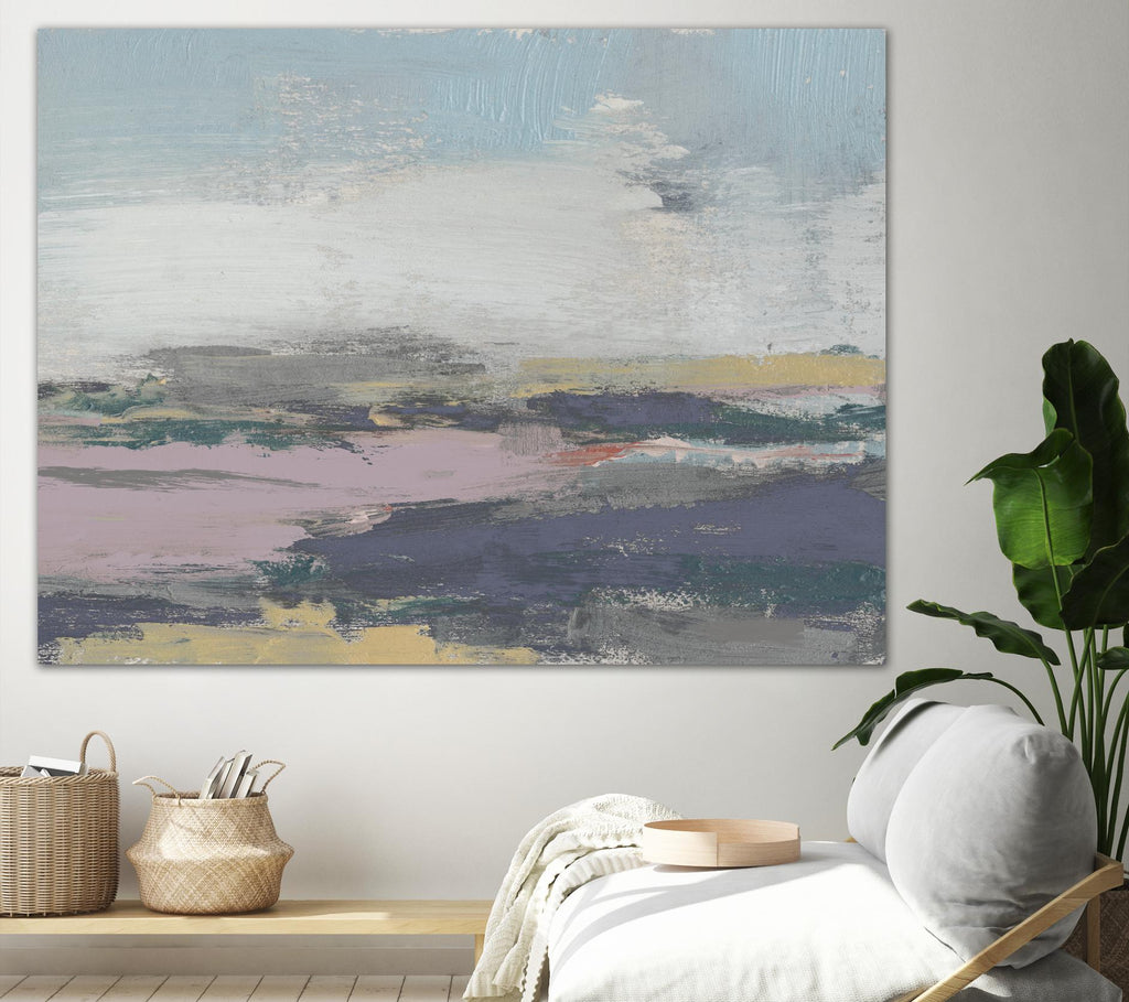 Pretty Horizon II de Jennifer Goldberger sur GIANT ART - scène de mer rose