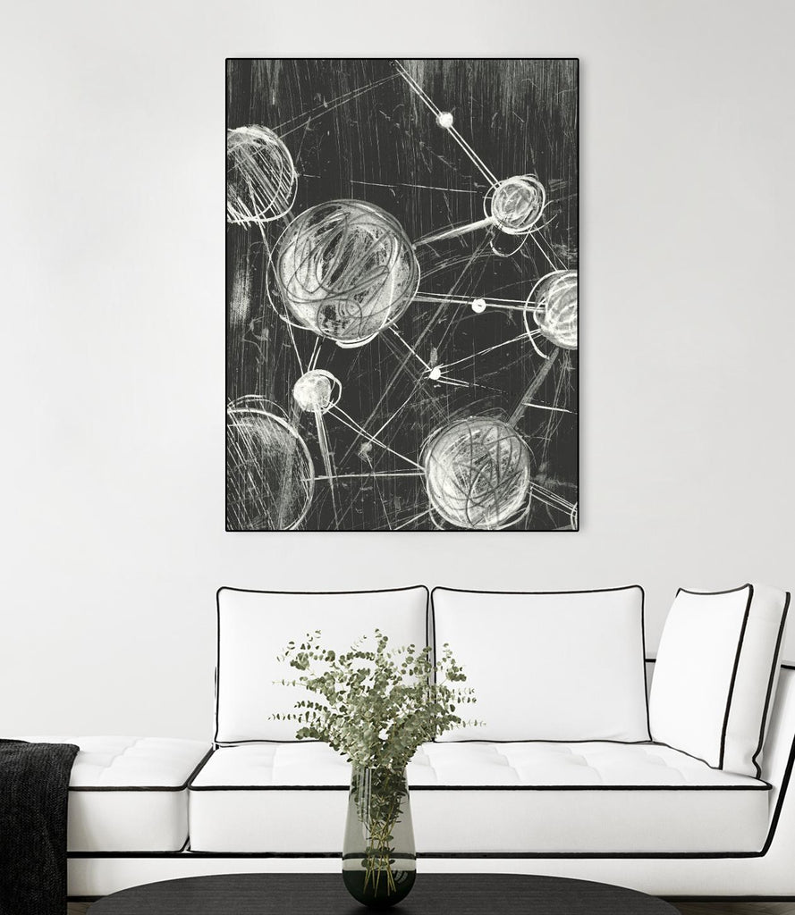 Fusion moléculaire I par Ethan Harper sur GIANT ART - abstrait noir