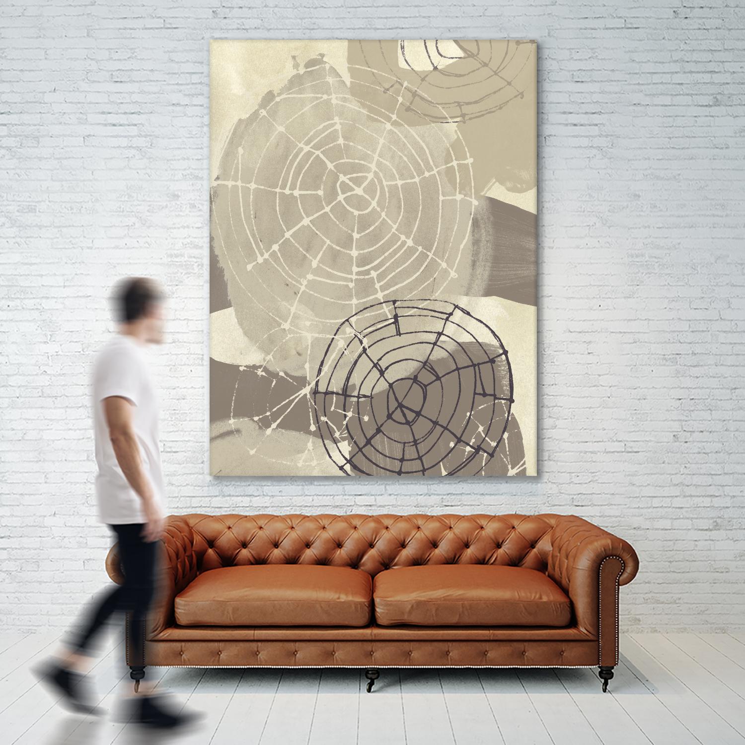 Spiral Gesture I by June Erica Vess on GIANT ART - brown abstract