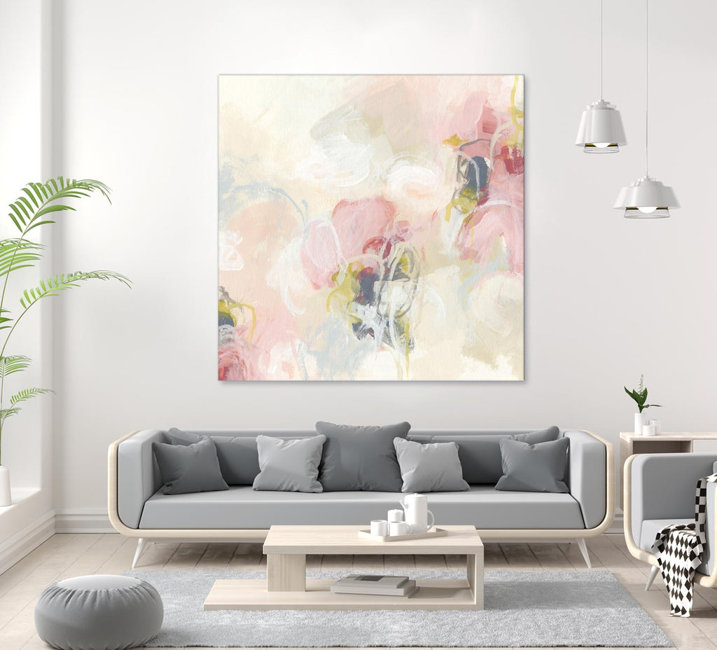 Cherry Blossom II de June Erica Vess sur GIANT ART - abstrait rose