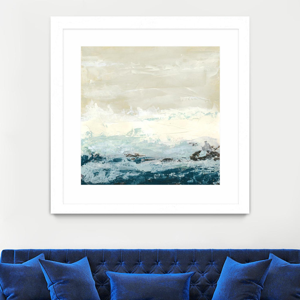 Coastal Currents I de June Erica Vess sur GIANT ART - abstrait bleu